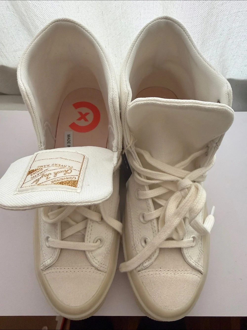 Converse “Chuck 70 Marquis” High Top Sneakers in Off-White/Cream